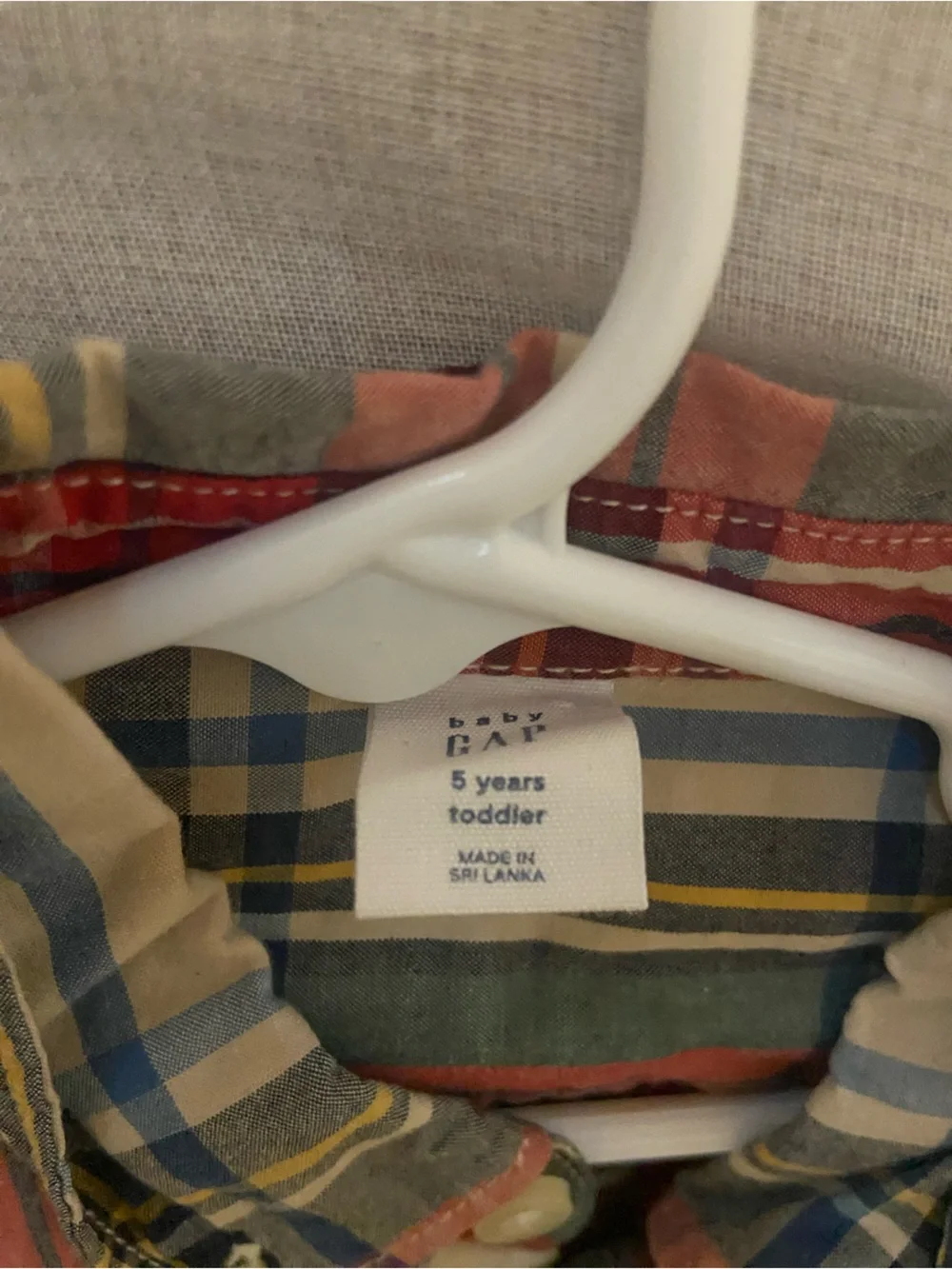 GAP Red Multi Plaid Button-Down Shirt
